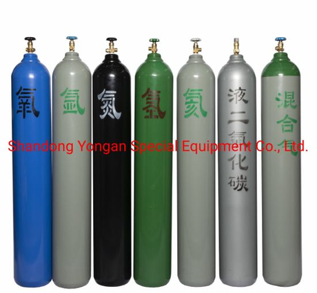 46.7L 150bar5.4mm High Pressure Vessel Seamless Steel Nitrogen N2 Gas Cylinder