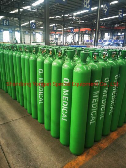 50L 150bar5.4mm High Pressure Vessel Seamless Steel Oxygen Gas Cylinder