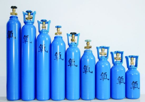 25L 150bar 5.7mm ISO Tped Seamless Steel Industrial and Medical Oxygen Gas Cylinder