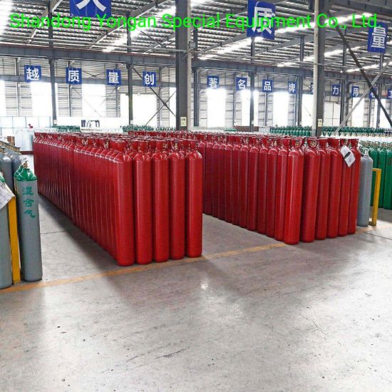50L 200bar 5.8mm ISO9809 TPED High Pressure Vessel Seamless Steel Oxygen Gas Cylinder