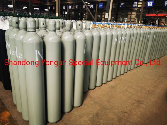 47L 200bar 5.8mm High Pressure Vessel Seamless Steel Nitrogen N2 Gas Cylinder