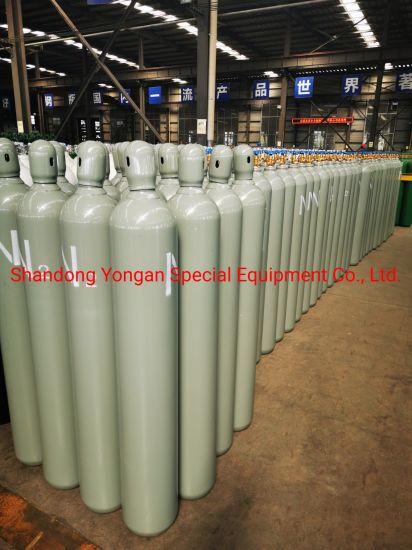 46.7L 150bar6.0mm High Pressure Vessel Seamless Steel Nitrogen N2 Gas Cylinder