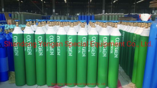 50L200bar 5.8mm High Pressure Vessel Seamless Steel Oxygen Gas Cylinder