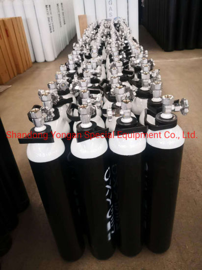 10L159mm Seamless Steel Portablenitrogen/Hydrogen/Helium/Argon/Mixed Gas Cylinder