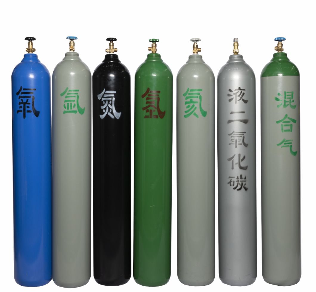 40L ISO Tped High Quality Seamless Steel Nitrogen/Hydrogen/Helium/Argon/Mixed Gas Cylinder