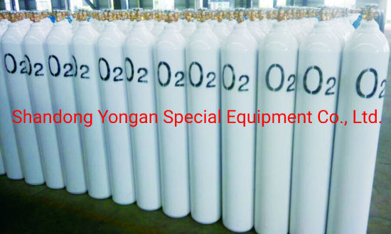 47L 150bar5.4mm ISO Tped High Pressure Vessel Seamless Steel Oxygen Gas Cylinder