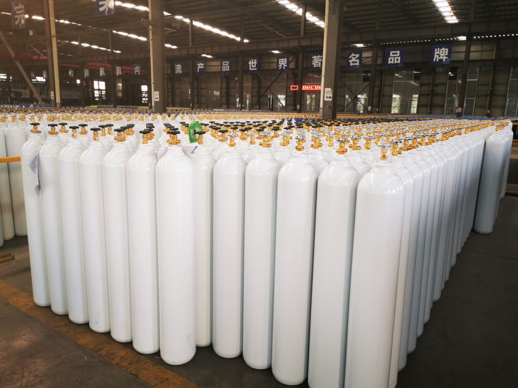 40L150bar 5.7mm Seamless Steel Industrial and Medical Oxygen Gas Cylinder